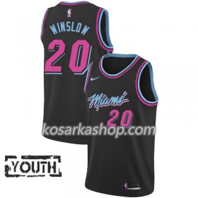 Dres Miami Heat Justise Winslow 20 Nike 2018-19 City Edition Crna Swingman - Dječji